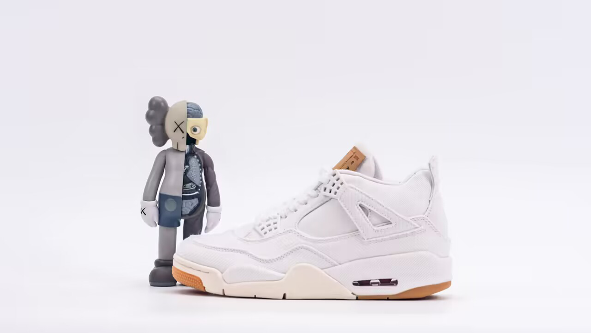 Levi's x Air Jordan 4 Retro 'White Denim'