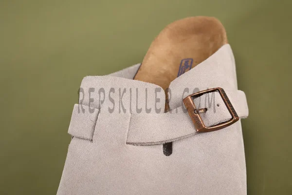 Birkenstock Boston buckled suede sandals Grey7