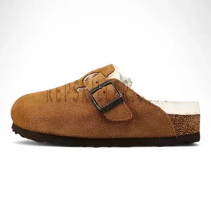 Birkenstock Boston Shearling Suede Leather