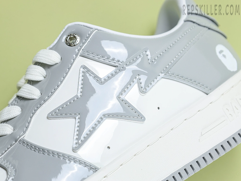 A BATHING APE STA Patent Leather Grey11