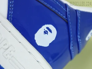 A BATHING APE STA Patent Leather White Blue12