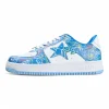 A BATHING APE BapeSta Bearbrick Camo Blue Low Sneakers
