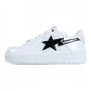 A BATHING APE BapeSta M2 White Patent Leather Low Sneakers