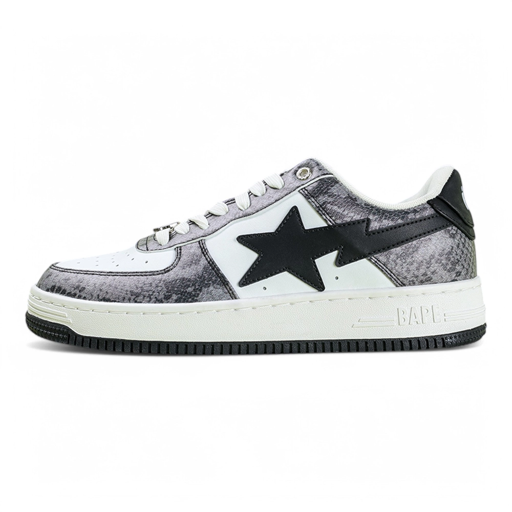 A BATHING APE BapeSta Snakeskin Black