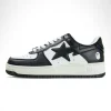 A BATHING APE BapeSta Black White Low Sneakers
