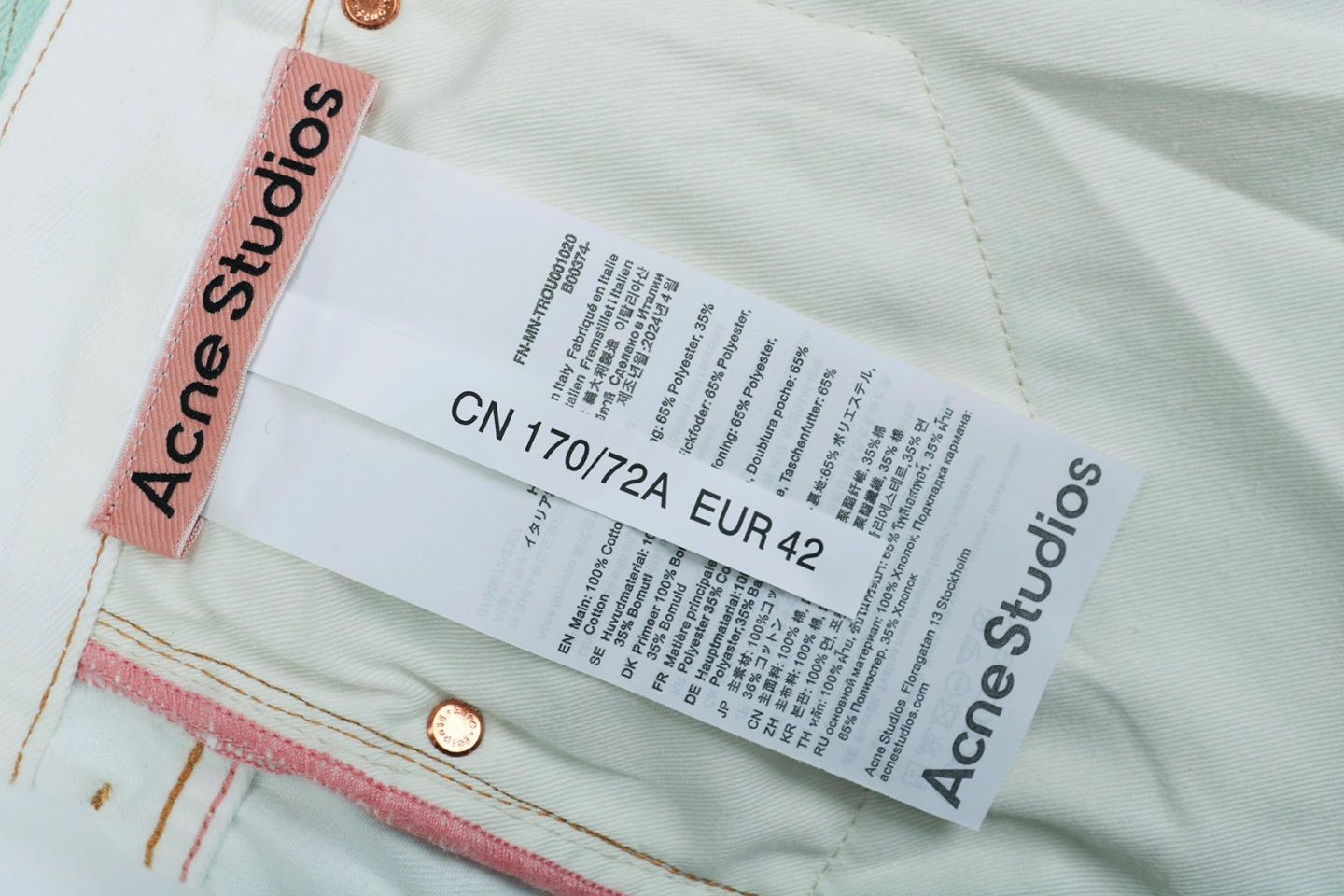 Acne Studios 1981M Fluorescent Mint Green Denim Jeans9.jpeg