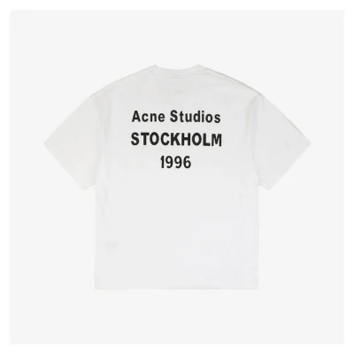 Acne Studios Back 1996 Silicone Letter Print Short-Sleeve Shirt White