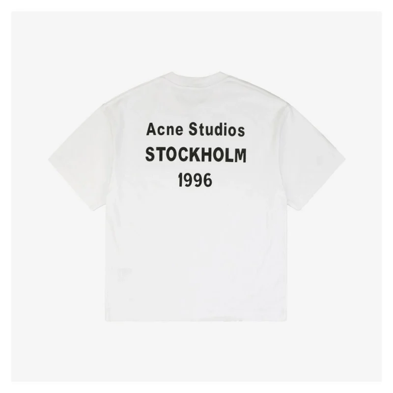 Acne Studios Back 1996 Silicone Letter Print Short-Sleeve Shirt White