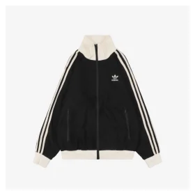 Trefoil Waffle Textured Jacket Black