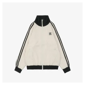 Trefoil Waffle Textured Jacket White