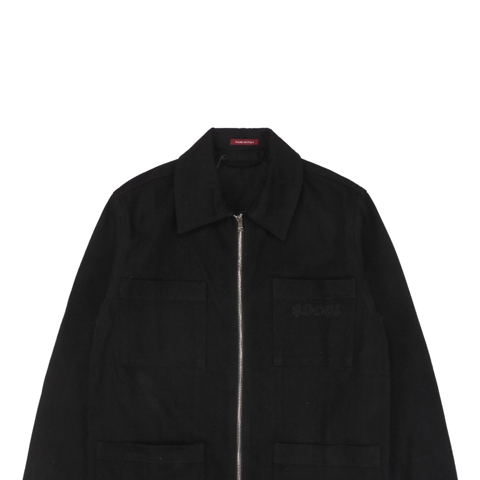 Back G Letter Heat-Applied Diamond Embellishment Cargo Jacket1.jpeg