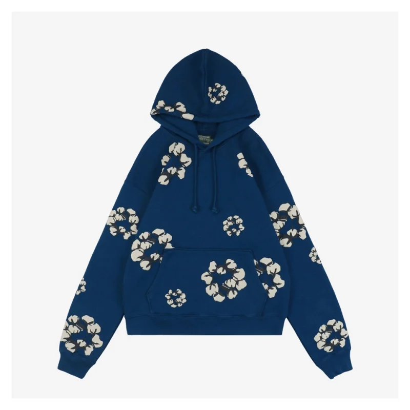 Denim Tears x CPFM Cotton Puff Print Hoodie Dark Blue