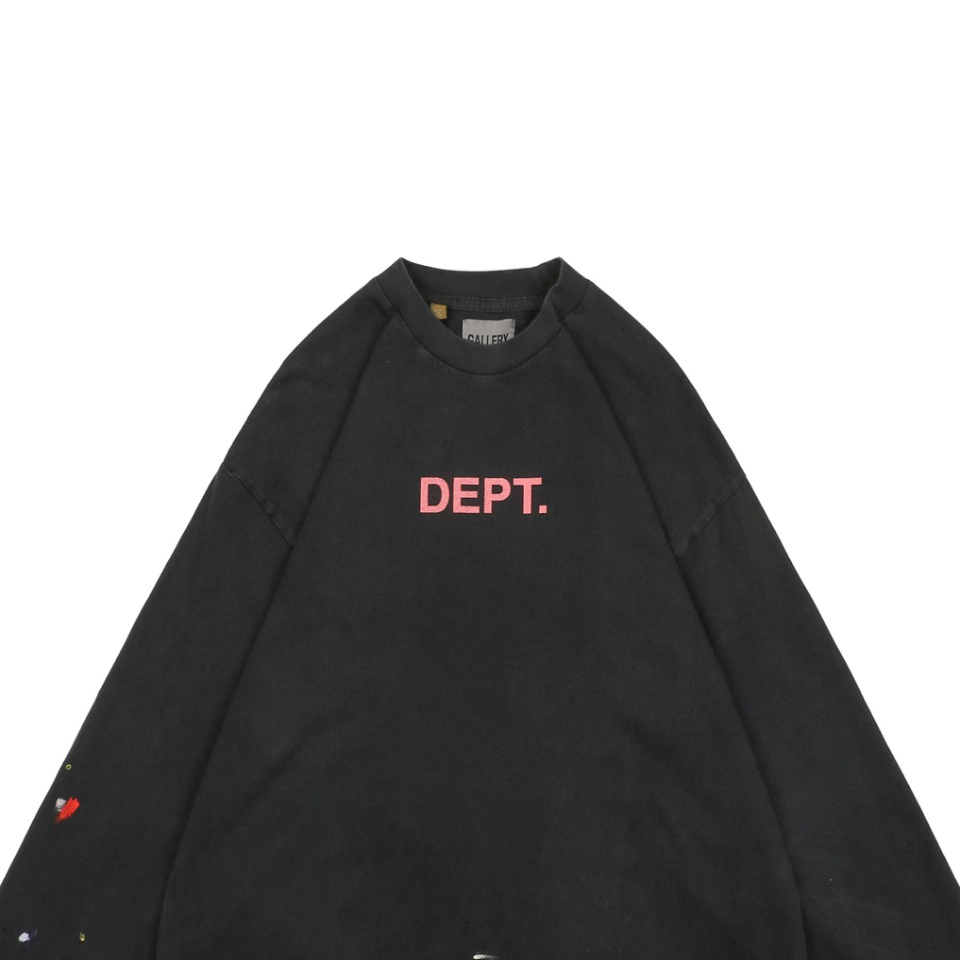 Gallery Dept Pink Letter Graffiti Painted Print Long Sleeve Shirt8.jpg