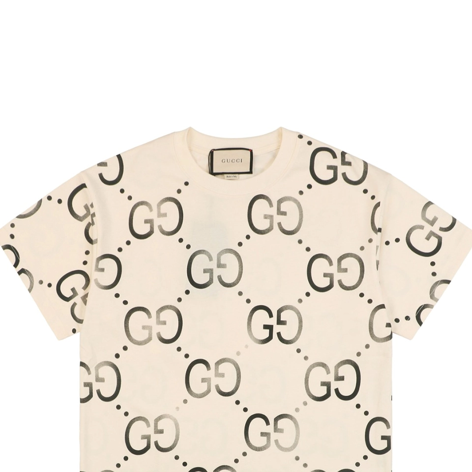 Gradient Double-G Print Short-Sleeve T-Shirt Beige1.jpeg