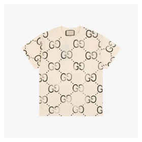 G Gradient Double-G Print T-Shirt Beige