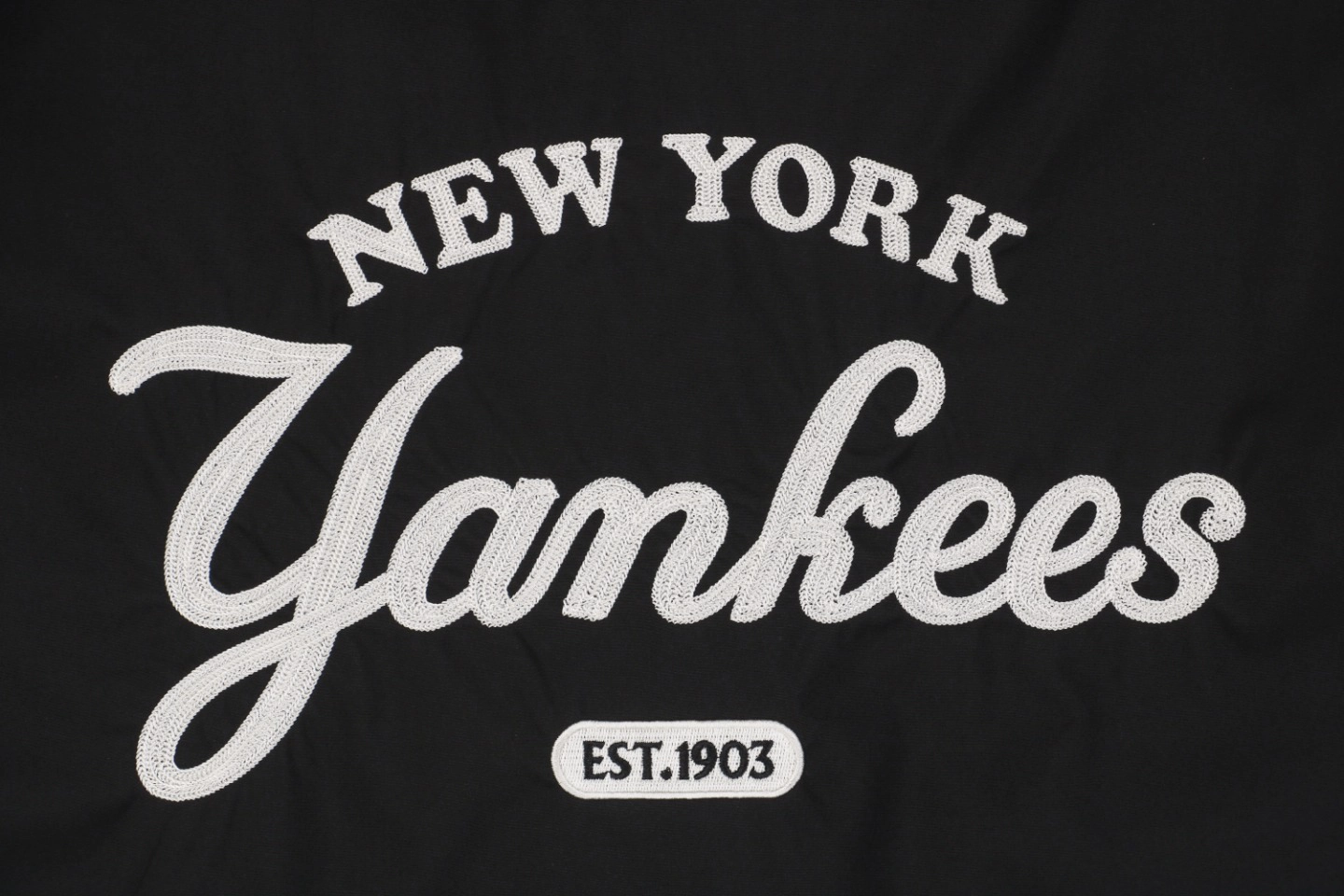 MLB NY Signature Lettering Back Print Hooded Jacket Black3.jpeg