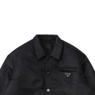 PD Triangle Logo Jacquard Cotton Puffer Jacket2.jpeg