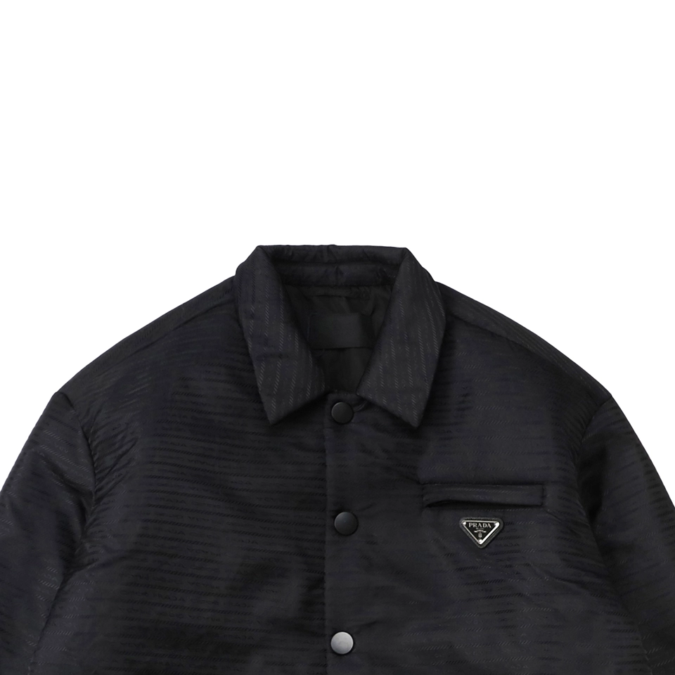 PD Triangle Logo Jacquard Cotton Puffer Jacket2.jpeg
