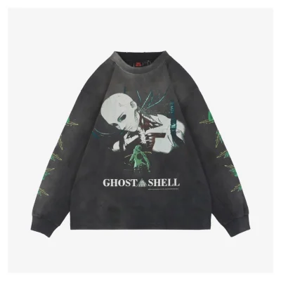 Saint Michael “Motoko Bathtub” Graphic Print Long-Sleeve Shirt