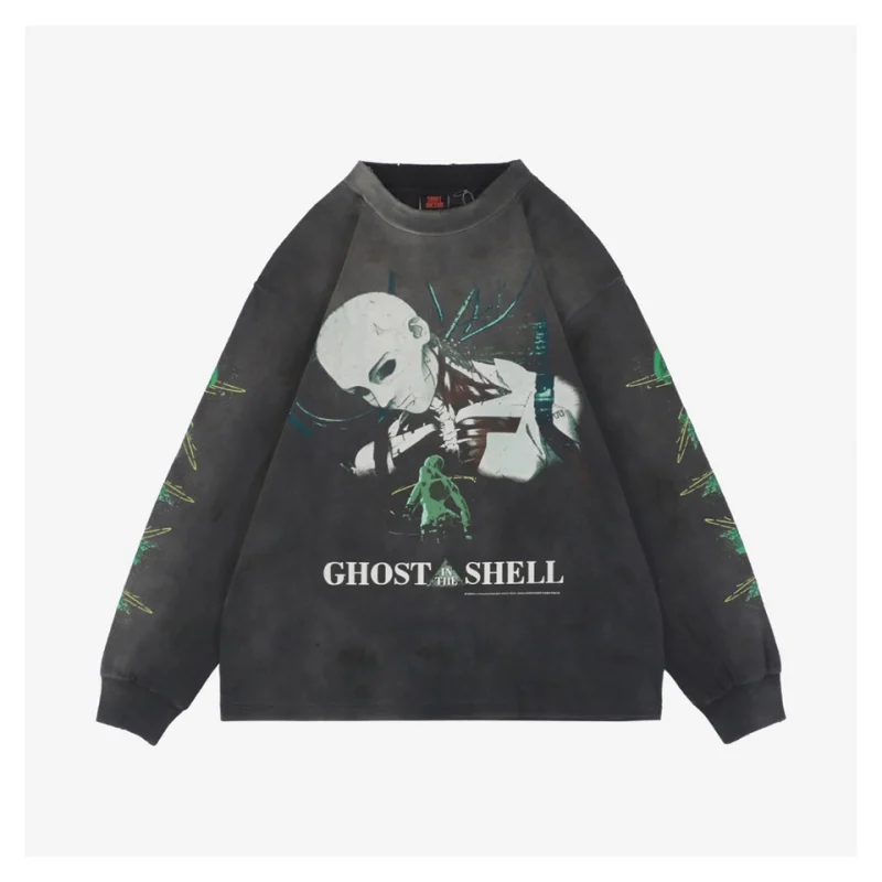 Saint Michael “Motoko Bathtub” Graphic Print Long-Sleeve Shirt
