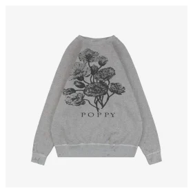 Saint Michael Poppy Floral Distressed Print Sweatshirt