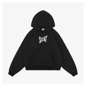 Saint Michael Ribon Saint Letter Print Hoodie