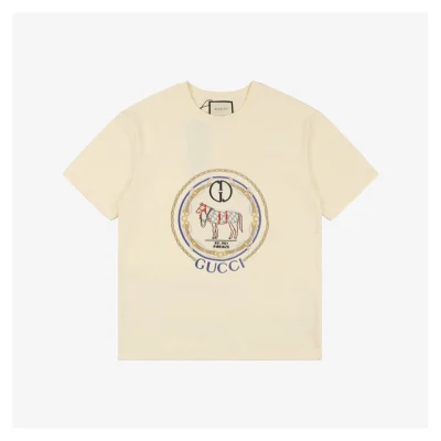 1921 Horse Embroidered Short-Sleeve T-Shirt