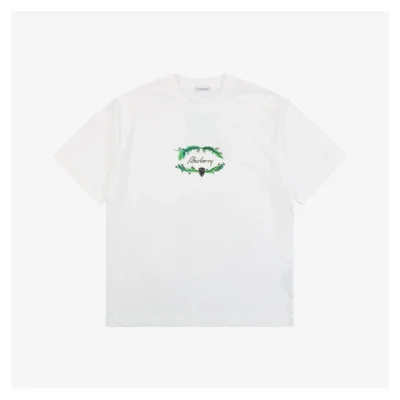 BBrry B-Letter Green Ring Embroidered Short-Sleeve T-Shirt White