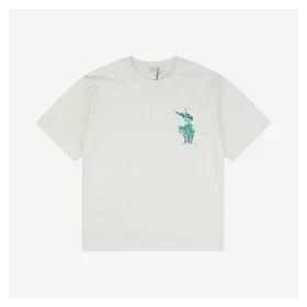 BBry Colorful Knight Horse Foam Print T-Shirt (White/Green)
