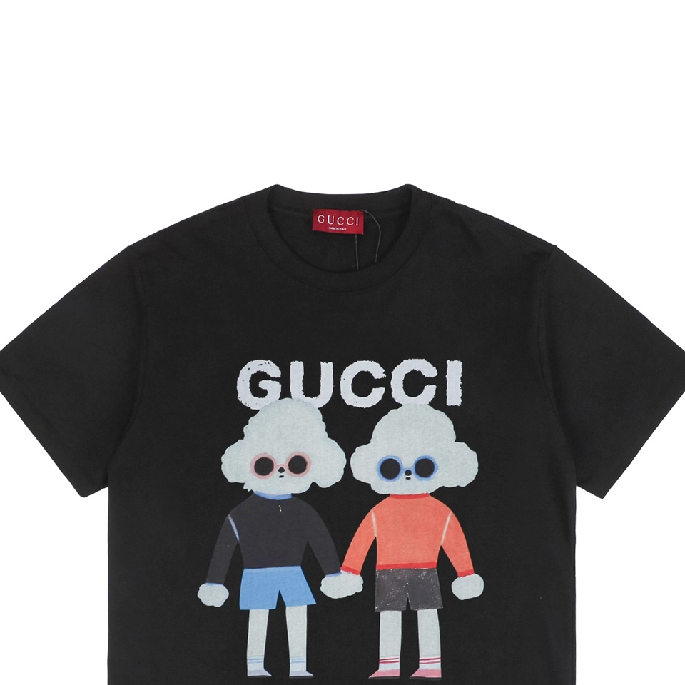 Couple Dog Graphic Print Short-Sleeve T-Shirt12.jpeg