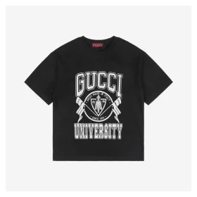 G Crest G Letter Print T-Shirt (Black/White)