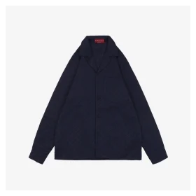G Jacquard Collared Long-Sleeve Shirt