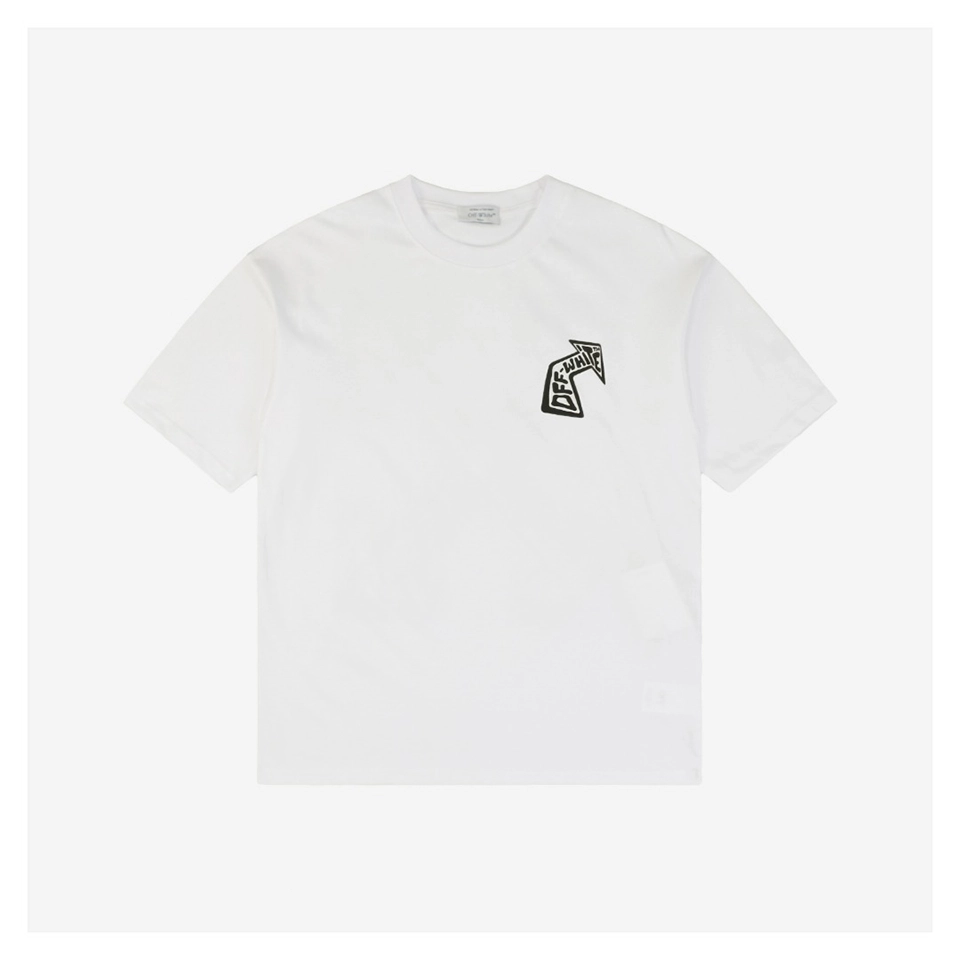 OFF-WHITE CO Virgil “Nail Arrows” Print Short-Sleeve T-Shirt White