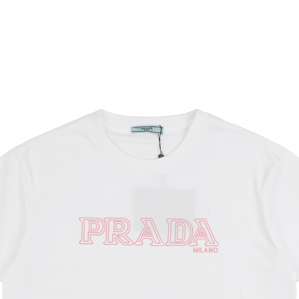 PD Pink Letter Embroidered Short-Sleeve T-Shirt2.jpeg