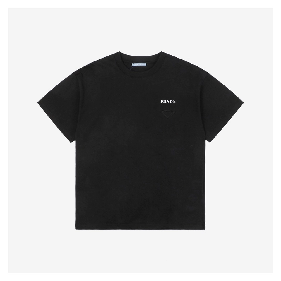 PD Triangle Logo Patch Embroidered Short-Sleeve T-Shirt Black