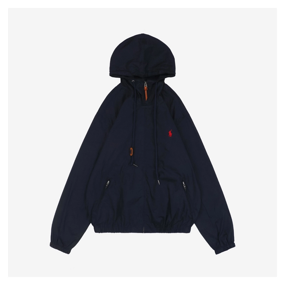 Ralph Lauren X02 Small Pony Logo Lightweight Hooded Jacket Blue