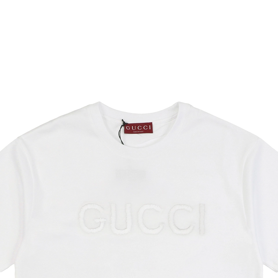 Subtle Pattern Single-Row G Letter Embroidered Short-Sleeve T-Shirt2.jpeg