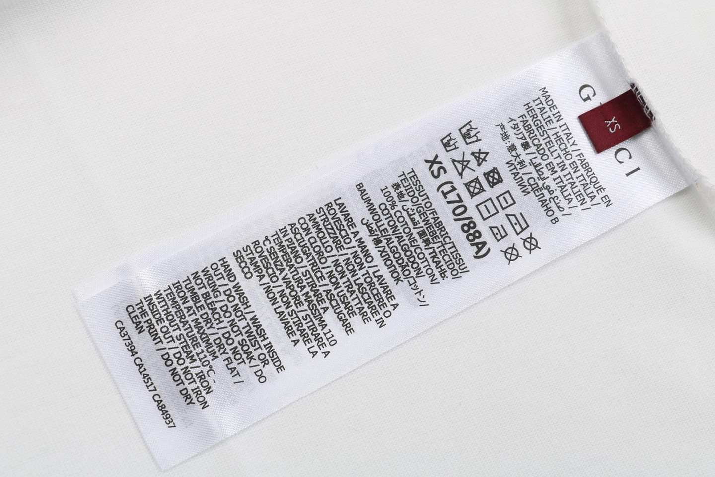 Wash tag