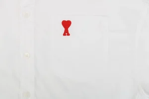 Ami Pocket Heart Embroidery Short-Sleeve Shirt15.jpeg