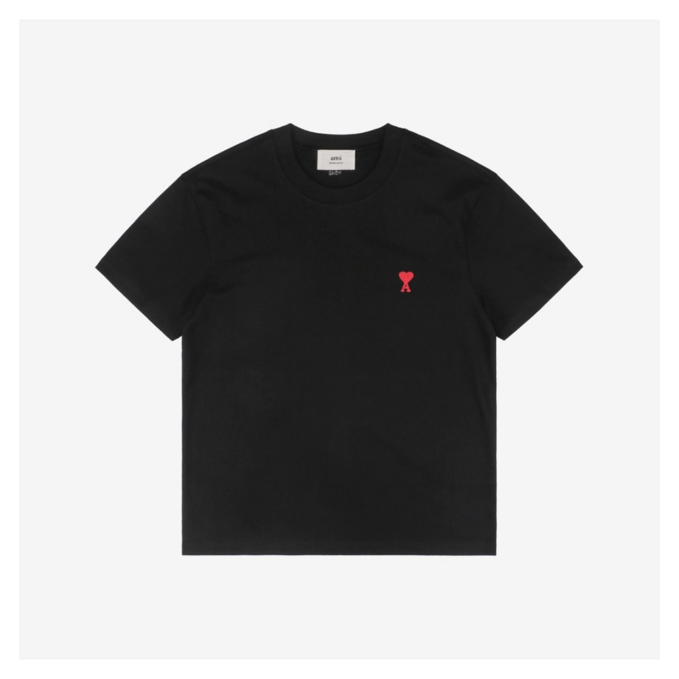 Ami Small Heart Logo Embroidery T-Shirt