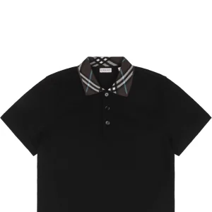 BBry Brown Check Collar Polo T-Shirt-2