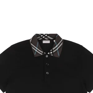 BBry Brown Check Collar Polo T-Shirt-3