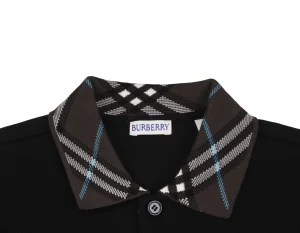 BBry Brown Check Collar Polo T-Shirt-4