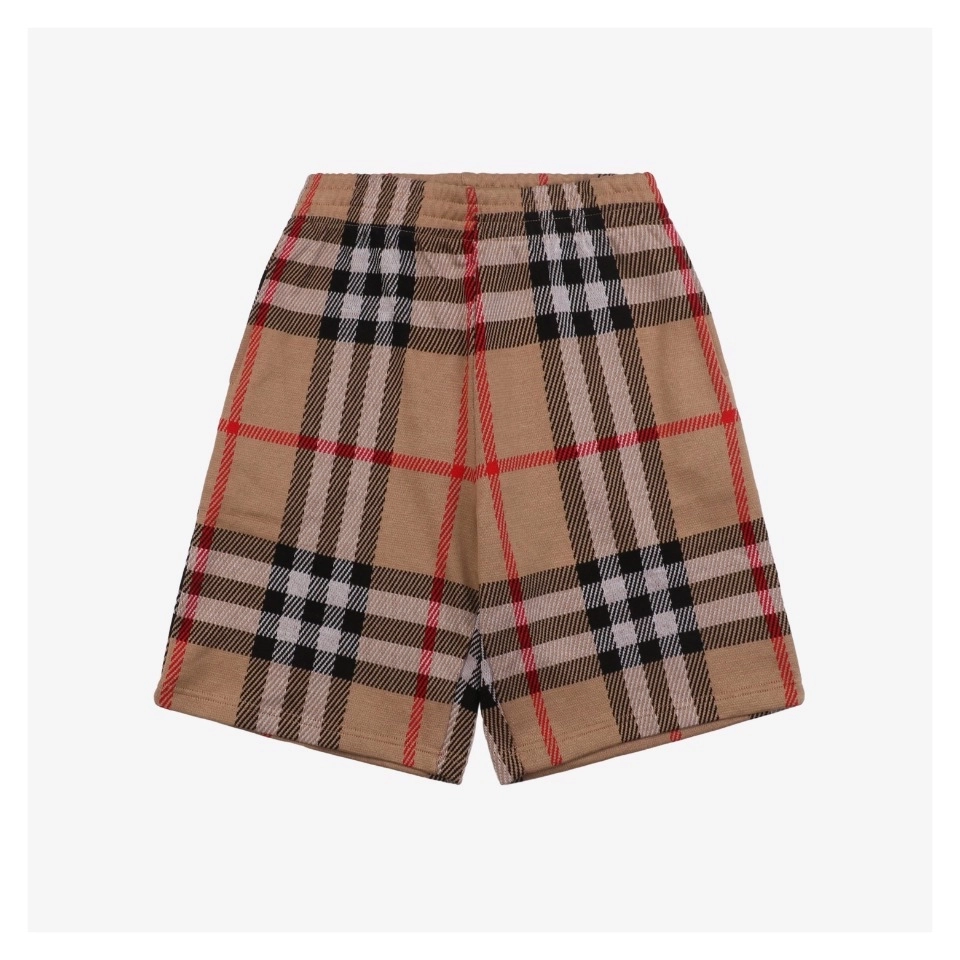 BBry Check Pattern Knit Shorts-8