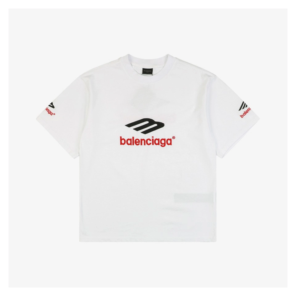 Balenciaga 3B Paris Letter Embroidery T-Shirt
