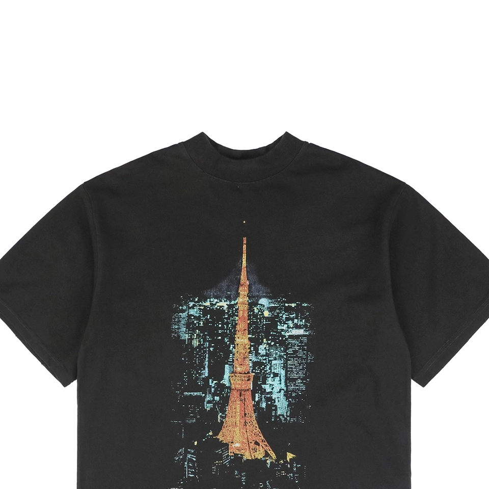 Balenciaga Eiffel Tower Nightscape Print T-Shirt1.jpeg