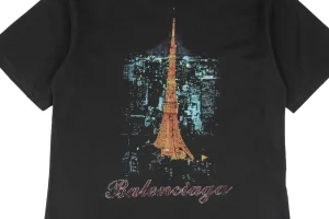 Balenciaga Eiffel Tower Nightscape Print T-Shirt9.jpeg
