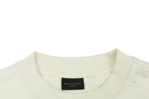 Balenciaga Tape Letter Foam Print T-Shirt Collar