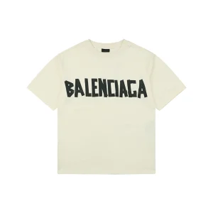 Balenciaga Tape Letter Foam Print T-Shirt Front view