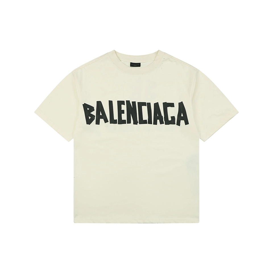 Balenciaga Tape Letter Foam Print T-Shirt Front view
